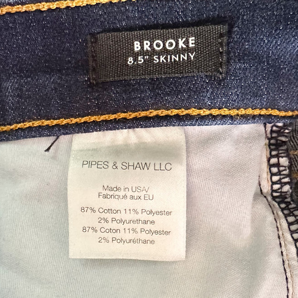 Veronica Beard Brooke Skinny Jean Mid Rise Midnight Fray Dark Blue Wash Women 28 - Picture 6 of 9